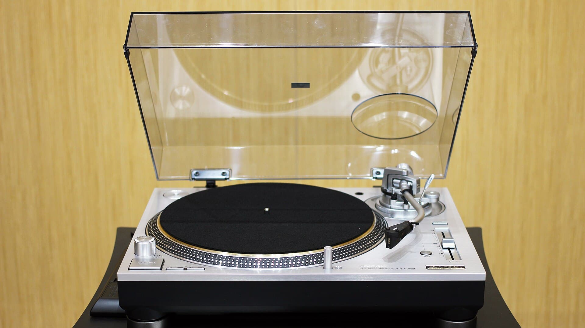 Technics SL-1200GAE limited edition with dust cover open
